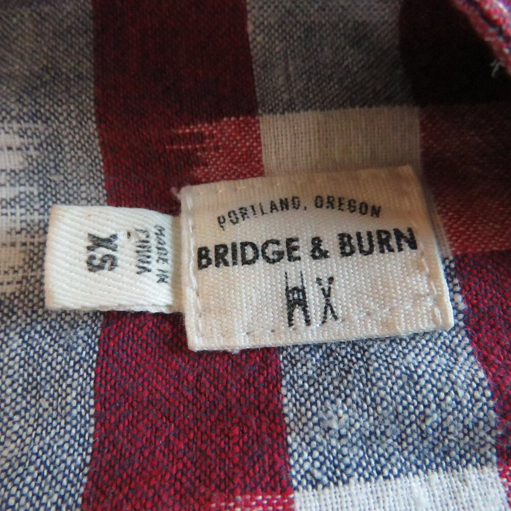 BRIDGE & BURN Dahlia Painted Plaid Red Dress Linen Cotton Prairie - Size XS - Picture 14 of 15